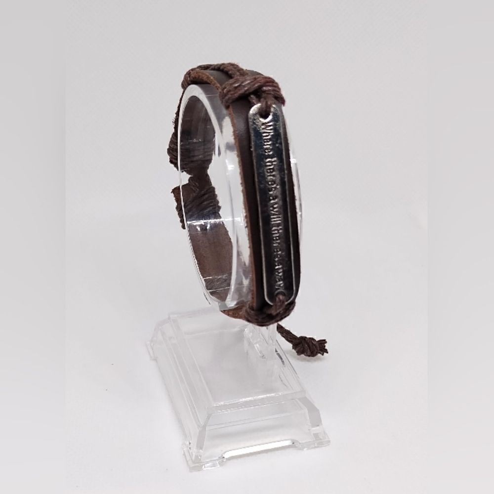 Men's bracelet leather where there's a will there's a way new e15
